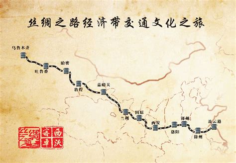 中国丝绸之路路线图