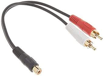 C2G Legrand RCA Female to Two RCA Male Signal Splitter Cable, Black RCA ...