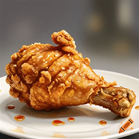 Fried chicken drumstick on Craiyon