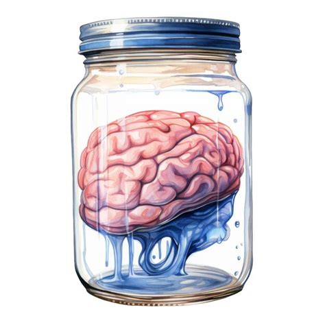 Brain in jar isolated on a transparent background | Premium AI ...