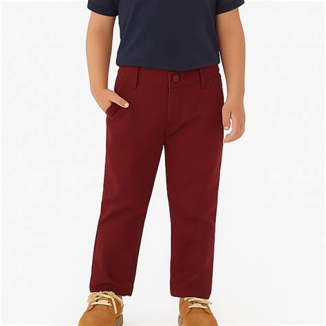 Boys Maroon Dress Pants: Spanish-made Slim Fit Trousers - Etsy