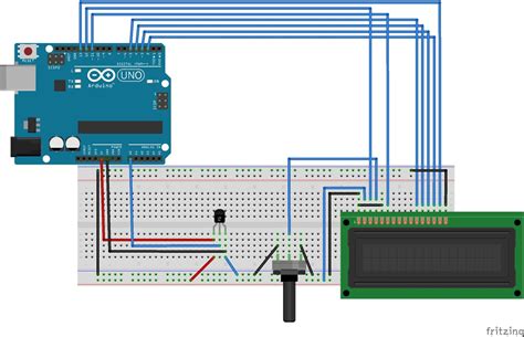 Image result for Arduino Temperature Sensor with LCD