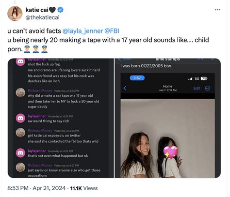 Porn star Layla Jenner accused of making underage sex tape with Katie Cai : r/Porn_news