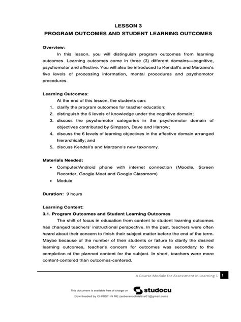 Programme Outcome 的图像结果