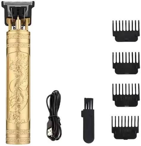 HOMIYA PRODUCTS Professional Hair Trimmer for Men, Gold Metal Body ...
