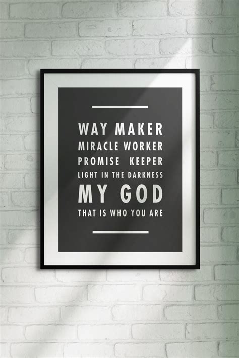 Way Maker Song Lyrics Printable Wall Art, Sinach Lyrics, Christian ...