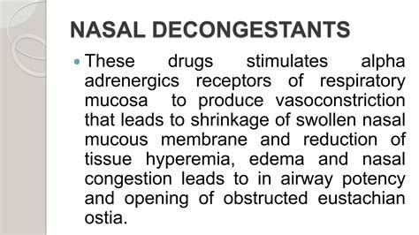 Nasal decongestant Drugs | PPTX