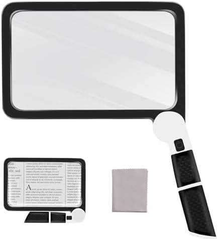Magnifying Glass with Light, 5X Full Page Magnifier for Reading, Large ...