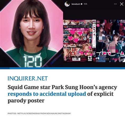 Inquirer | Park Sung Hoon uploaded an explicit parody poster of "Squid ...