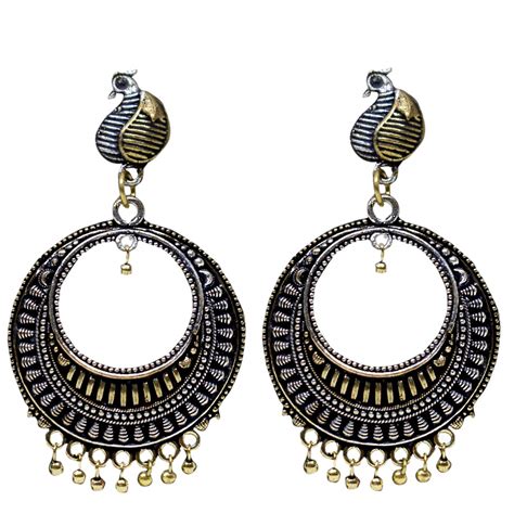 Sitashi German Silver Oxidized Metal Ear ring For Girls and Women ...