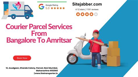 Courier Services and Parcel Cost From Bangalore to Amritsar ...