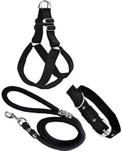 Pet Clue Combo Dog Harness Belts Neck Collar and Rope Set Of 3 ...