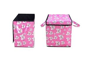 Superb Home Collection Laundry Square Shape Basket Bag/Foldable ...