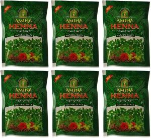 Amina Natural Black Organic Herbal Based black hair color Powder ...