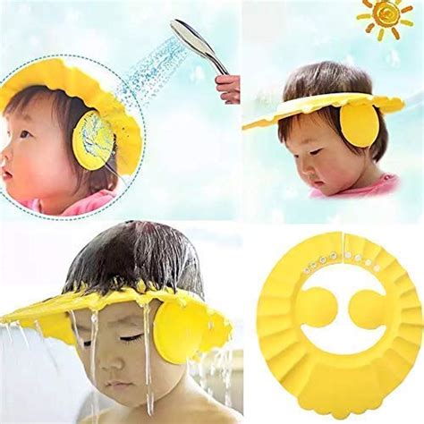 Buy Yellow Shower Head Cap for Babies/Kids Forehead Hat,Shampoo ...