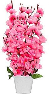 Real PBR REAL PBR Blossom Artificial Flowers Baby Pink with Plastic Pot ...