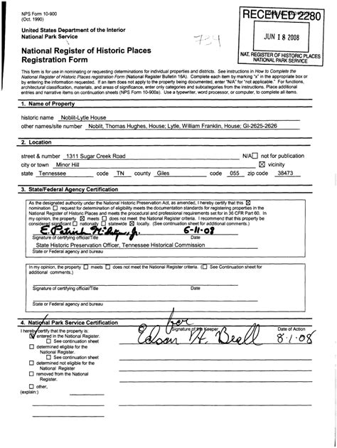 Fillable Online National Register of Historic Places Registration Form ...