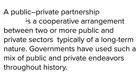 Concept of public and private partnership in education - Brainly.in
