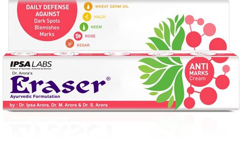 Eraser Anti Marks Ayurvedic Dark Circle removal cream, Scar, Spot ...