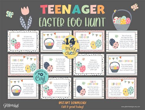 Best 13 Printable Easter Bunny Scavenger Hunt Clues – – Artofit