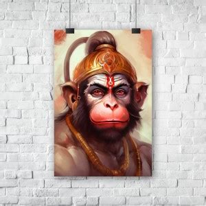 HANUMANJI Digital Reprint | Unframed Paper Wall Poster | 12 x 18 inch ...