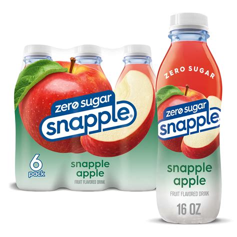 Snapple Zero Sugar Apple Juice Drink Drink, 16 fl oz, Bottle - Walmart.com