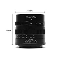Buy 7artisans 55mm f1.4 Large Aperture Manual Fixed Lens, Portrait ...