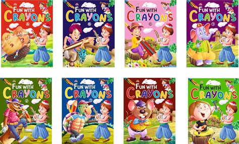 Buy Fun with Crayons Set of 8 books Book Online at Low Prices in India ...