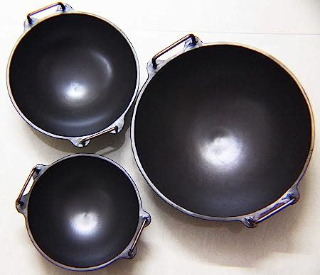 Tamilnadushopping 3 in 1 Naturals 7-inch, 9-inch & 12-inch Kadai ...