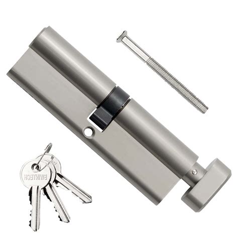 Buy Bwintech 100mm(50T/50) Nickel Euro Cylinder Lock,Door Barrel Lock ...