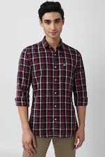 Buy Men Brown Check Full Sleeves Casual Shirt Online - 734410 | Peter ...