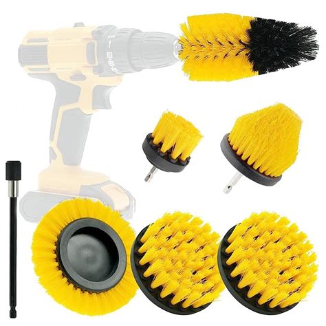 STHIRA 7PCS Tiles Cleaning Brush Tool Set,Drill Brush Attachment ...