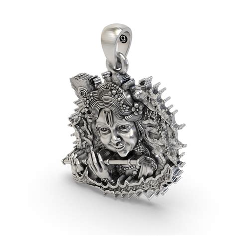 Bal Krishna Flute Pendant in 925 Sterling Silver | Krishna Jewelry for ...