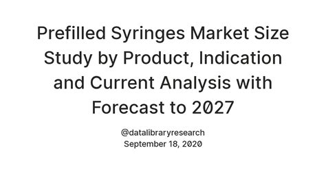Prefilled Syringes Market Size Study by Product, Indication and Current ...