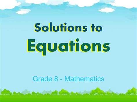 Solving Linear Equations Grade 8 Math 的图像结果