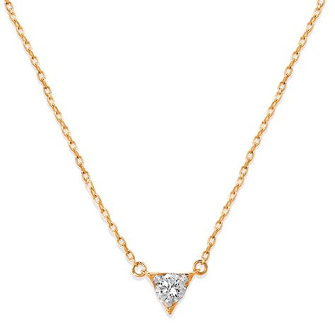 Enchanting Triad Solitaire Pendant with Chain