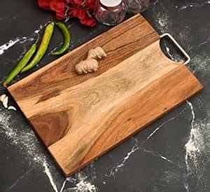 Buy Sanjeev Kapoor by OGGN Wooden Chopping Board With Inner Cut Handle ...