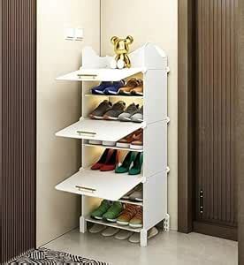 SNKR ESSENTIALS Stylish Multi-Layer Shoe Rack with Dustproof Doors and ...