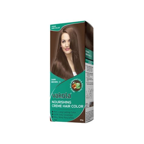 Vakola Nourishing Permanent Long Lasting Grey Coverage Cream Hair Color ...