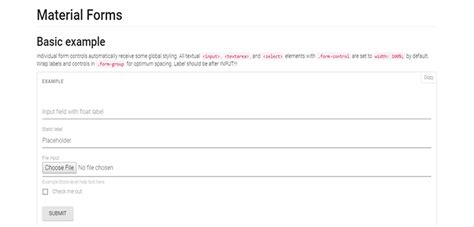 Image result for Bootstrap Material Design Form Examples