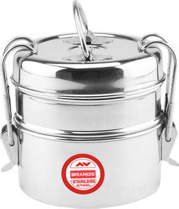 Flipkart.com | AV Brands Stainless Steel Clip Carrier Lunch Box 2 ...