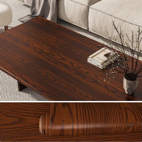 VEELIKE Mahogany Brown Wood Wallpaper Peel and Stick India | Ubuy