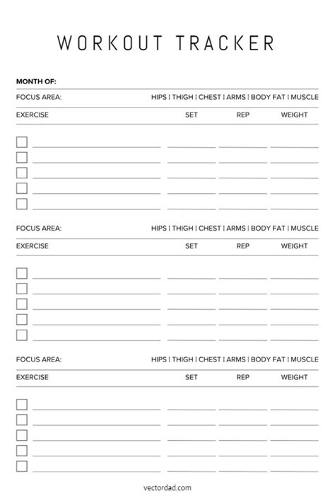 Exercise Template Printable 的图像结果