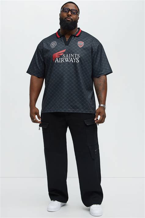 Saints Johnny Collar Soccer Jersey - Black | Fashion Nova