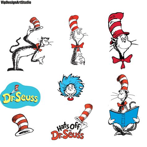 Dr Seuss Svg Bundle, Cat in the Hat SVG, Dr Seuss Hat Svg,dr Seuss ...