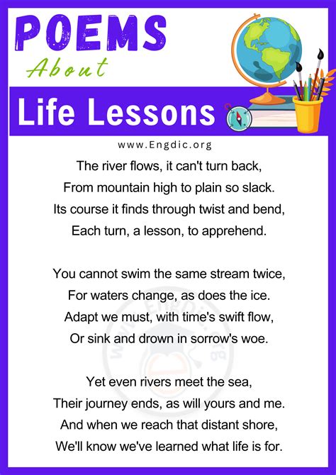 20+ Short & Motivational Poem about Life Lessons - EngDic