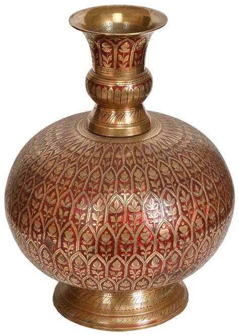 Exotic India Embossed Flower Pot - Brass Statue : Amazon.in: Home & Kitchen