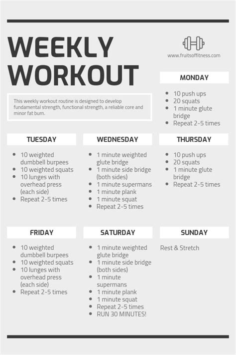 Image result for Developing a Weekly Workout Training Schedule