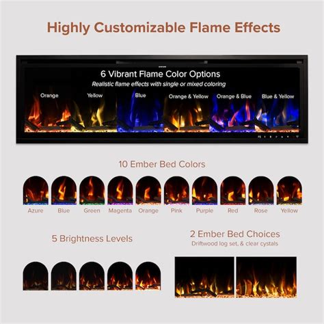 Modern Ember 50-in W Aerus Slim Wall mount Fan-forced Electric ...