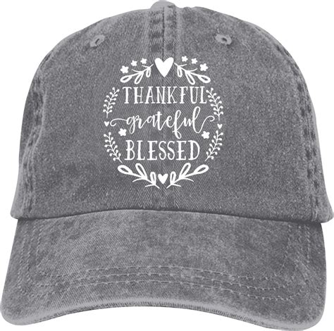 Thankful Grateful Blessed Baseball Cap Vintage Adjustable Washed Hats ...